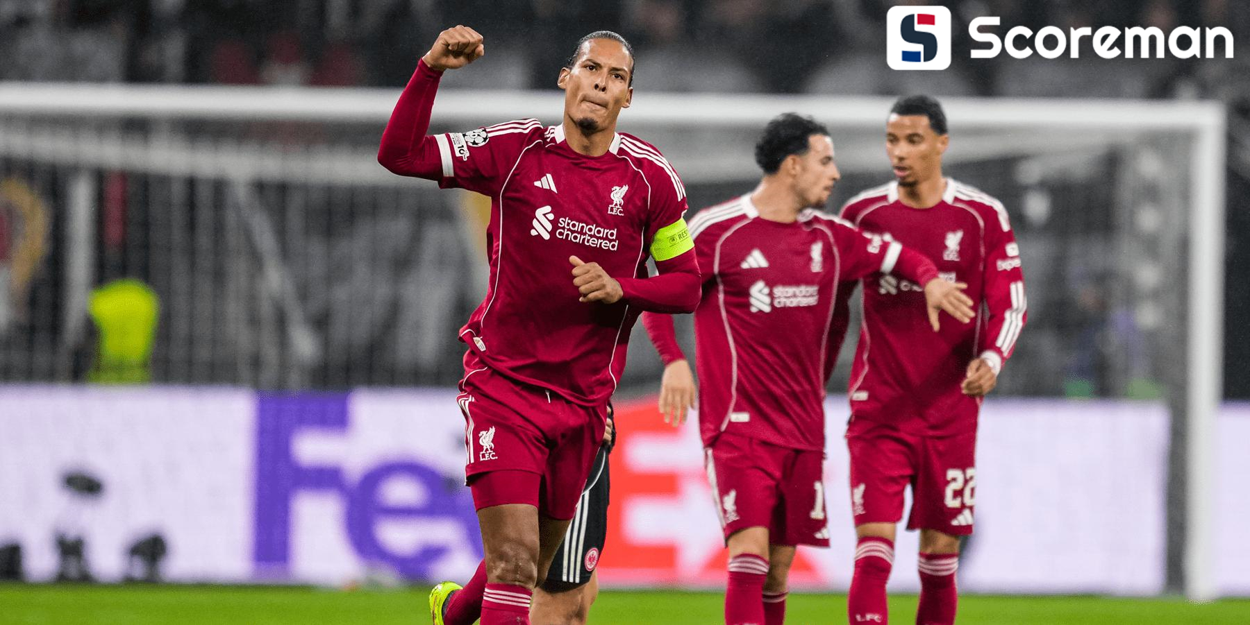 리버풀, 프랑크푸르트에 5-1 역전승... 비르츠 2도움